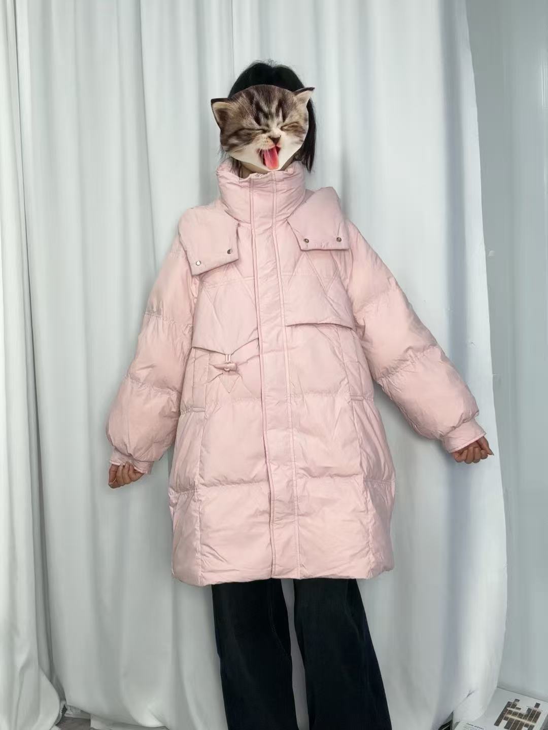 连帽长款秋冬中长款冬季时尚休闲