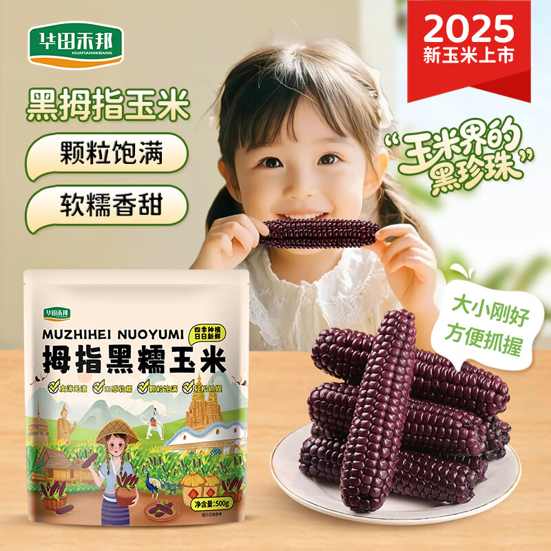 【天然花青素】云南紫金黑拇指玉米华田禾邦水果玉米拇指小玉米早餐