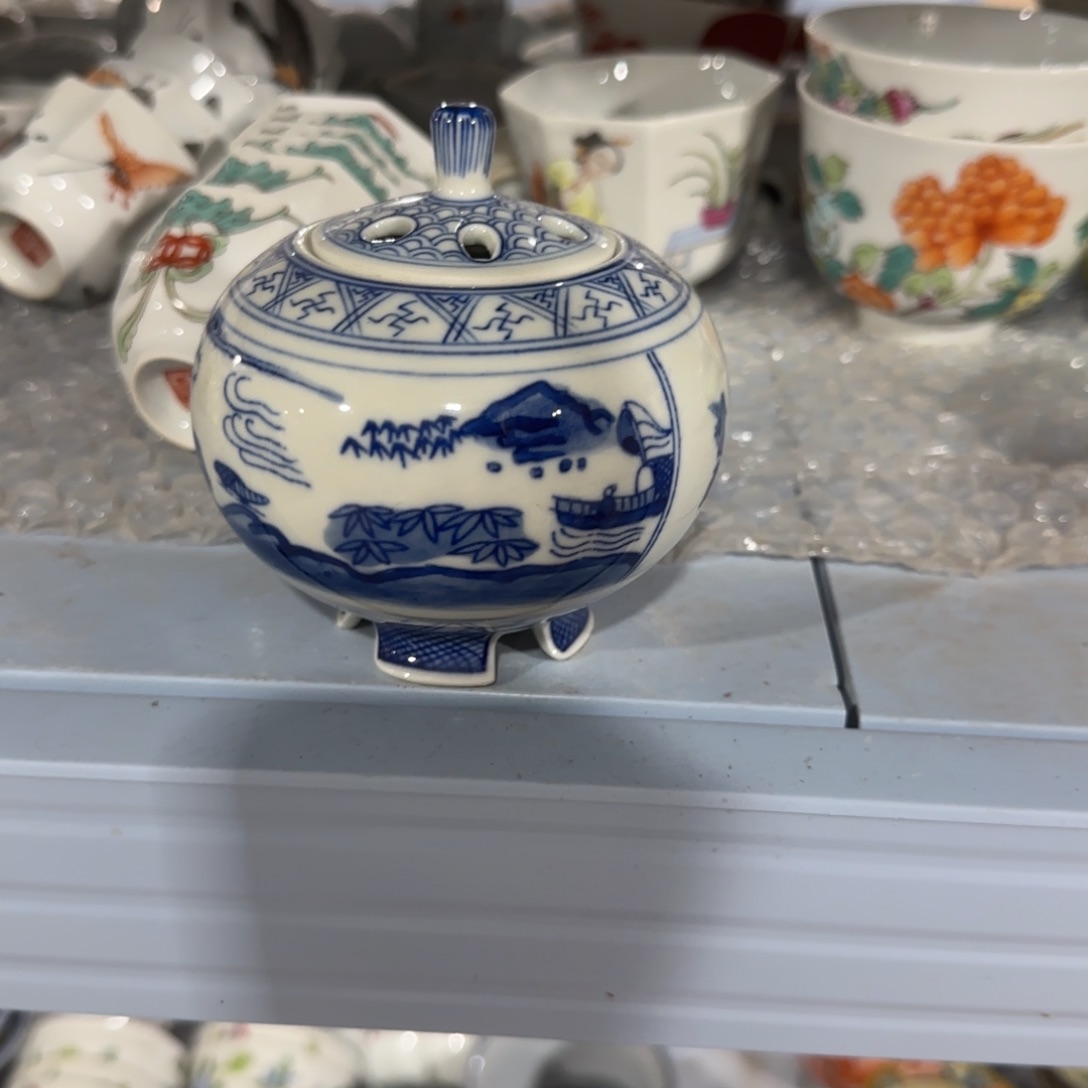 瓷片摆件手绘瓷器全部处理