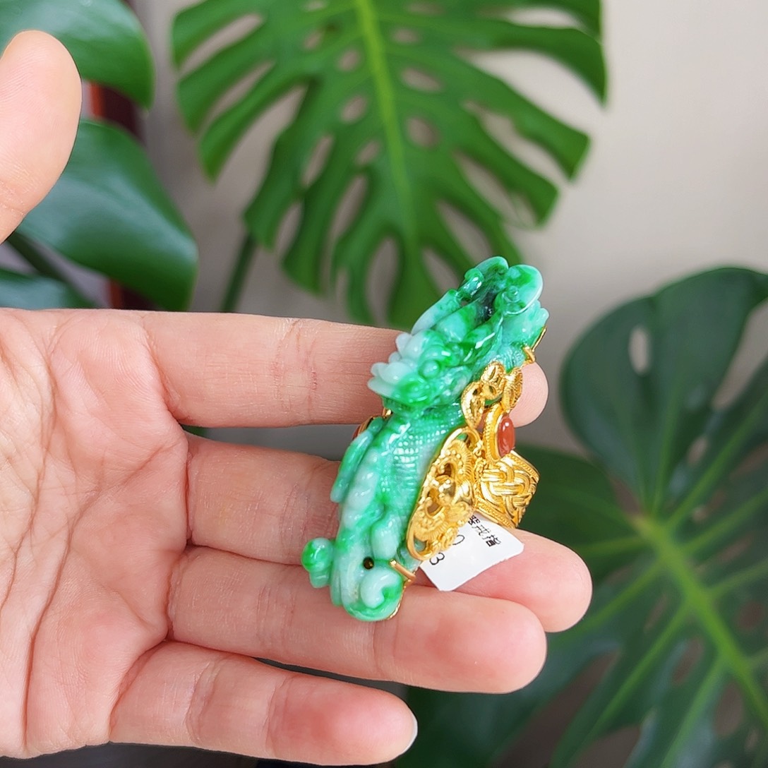 【闪购商品】翡翠戒指银S925镀金镶嵌 福利