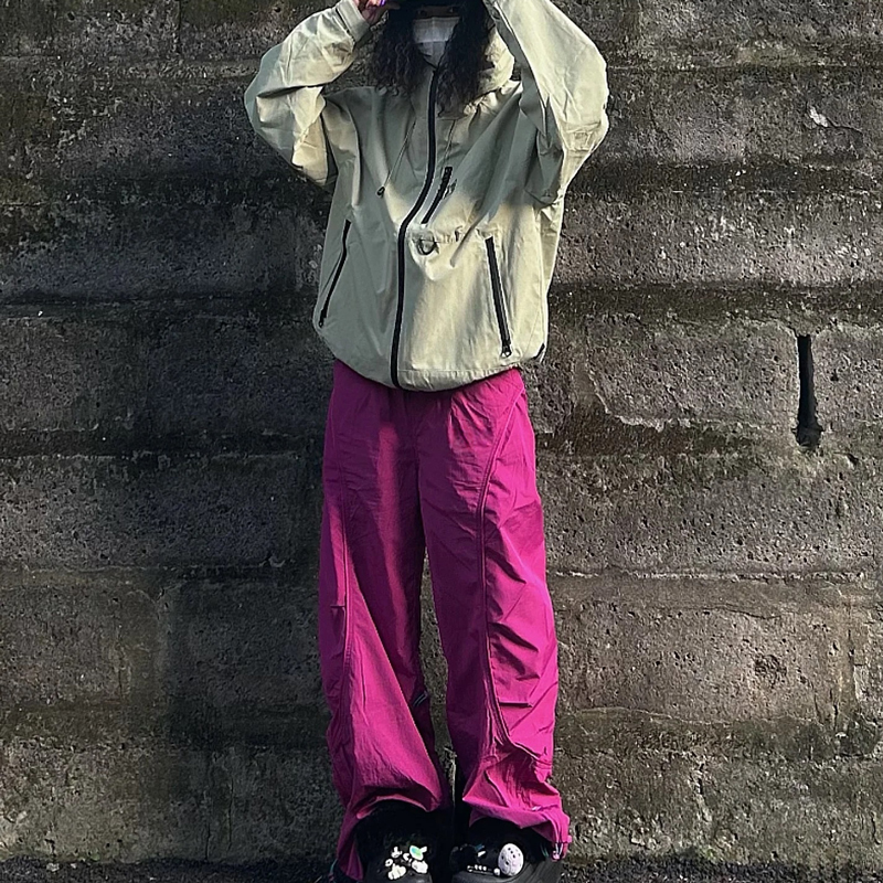 【驯服火龙果】户外防泼水轻量攀岩裤男女弧线分割抽绳运动裤C1643