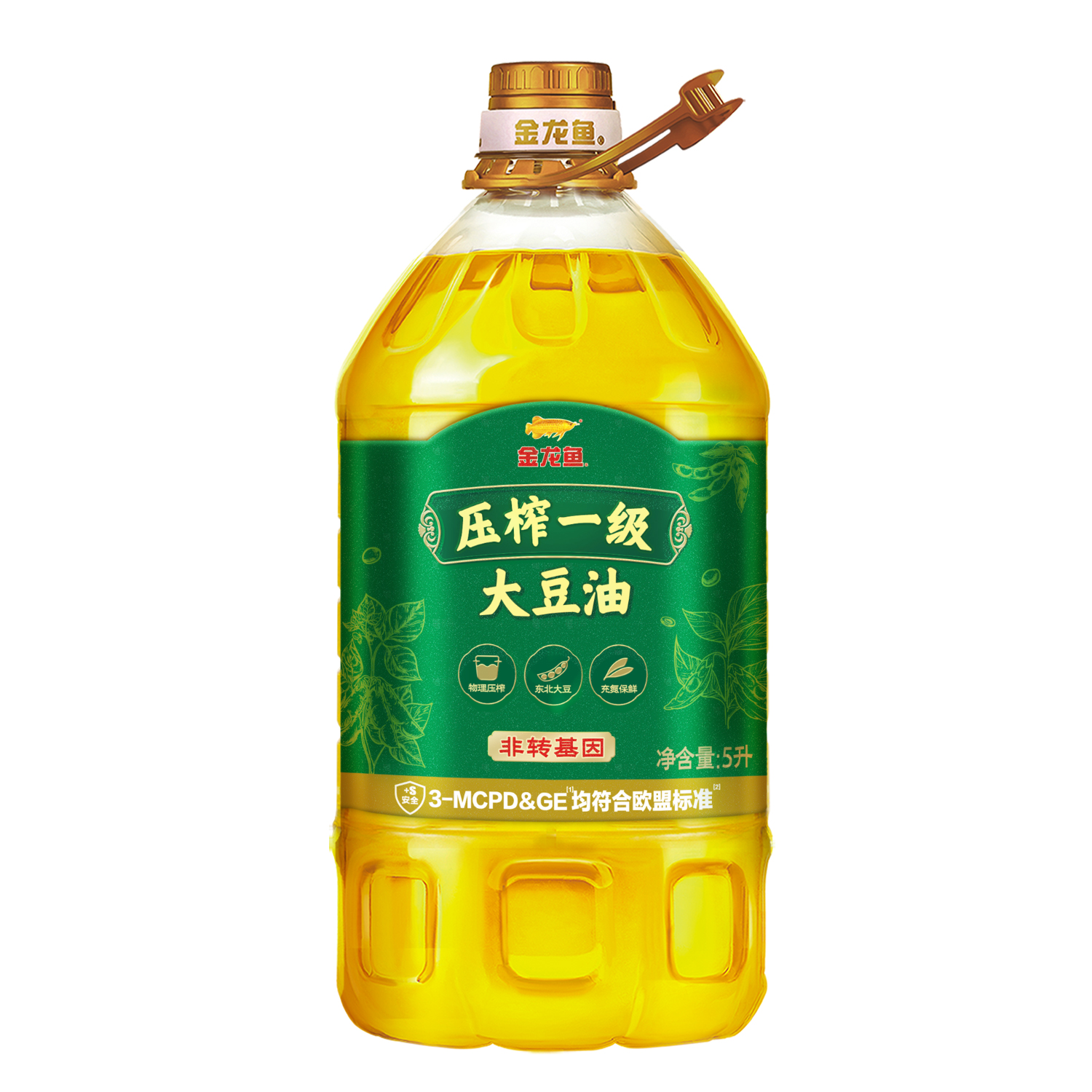 金龙鱼 压榨大豆油 5L 豆油