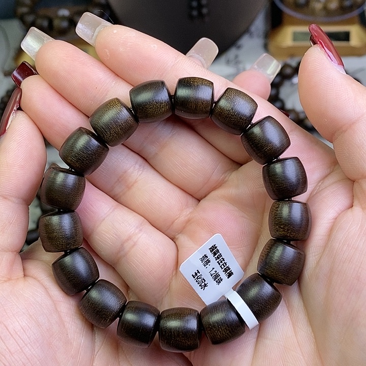 沉香手串用*越南芽庄白棋楠玉化沉水