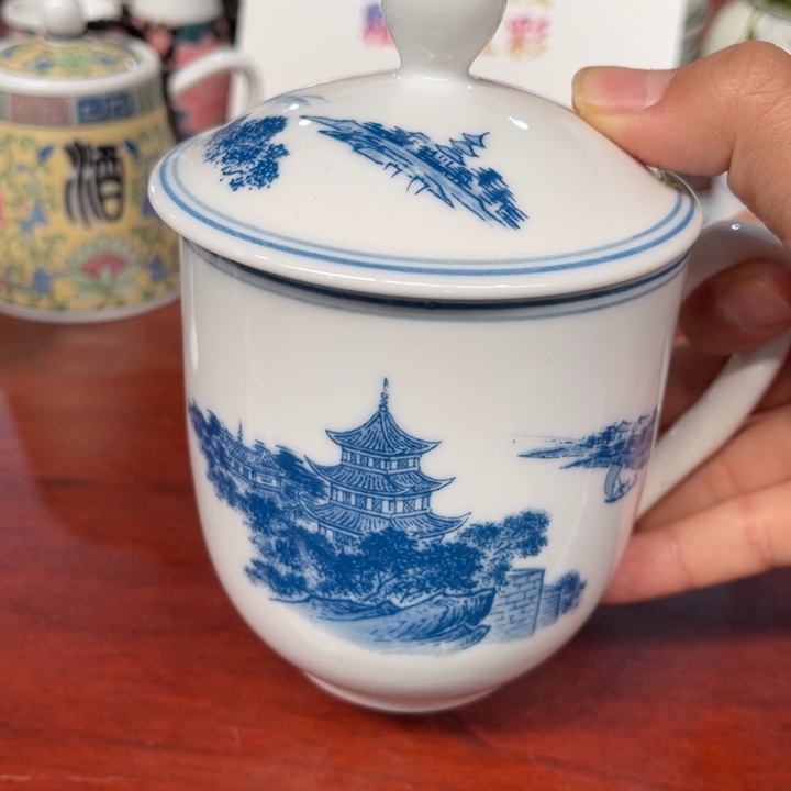 醴陵釉下彩高温办公杯