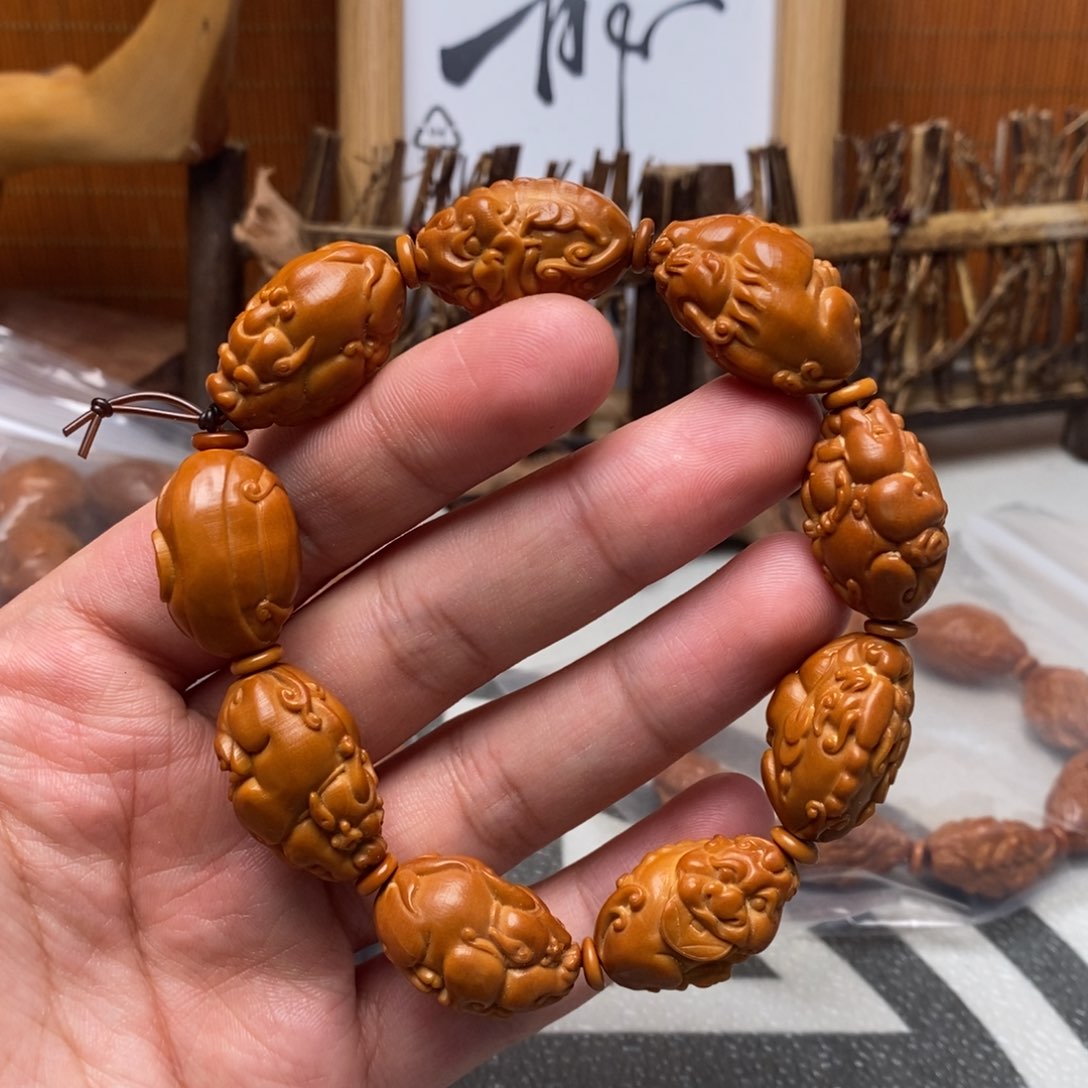 橄榄核手串/手链橄榄核雕刻工艺品宇