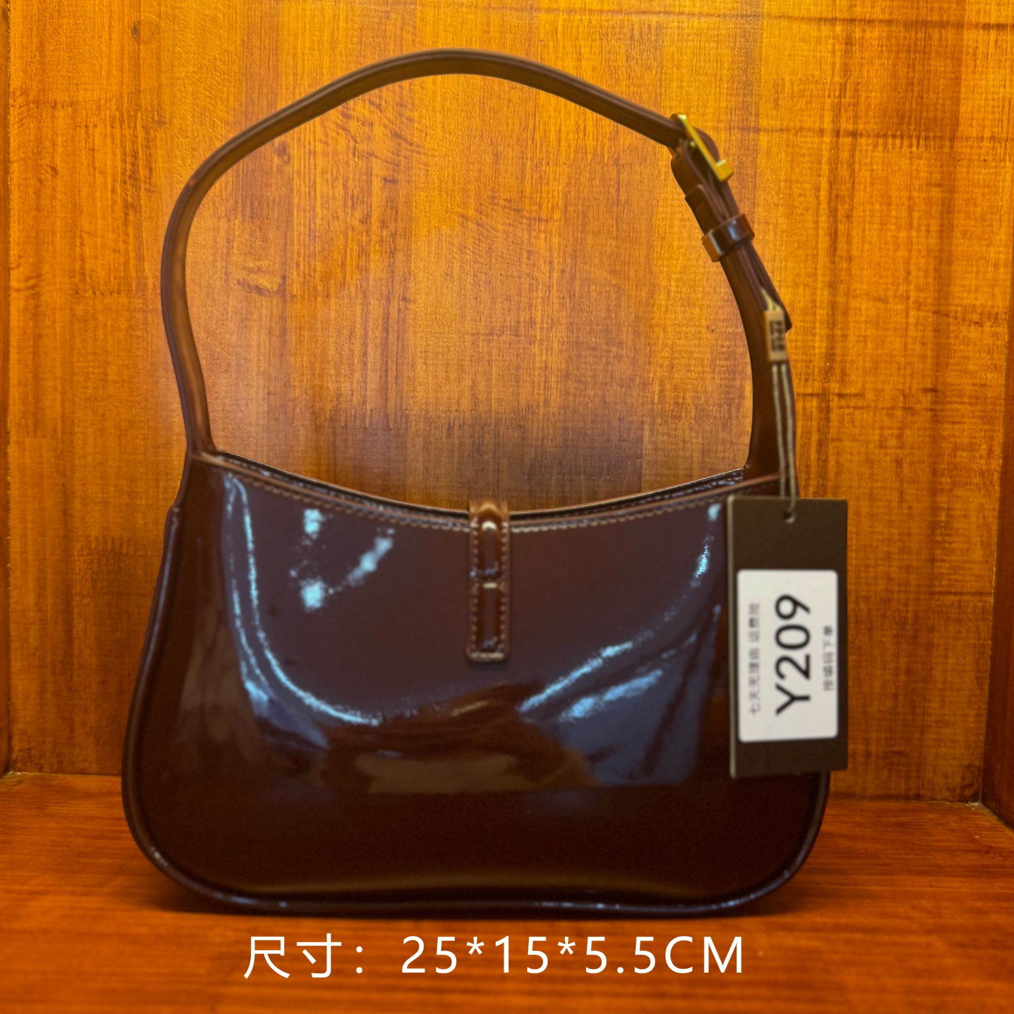 【Y209】按编号拍（尺寸:25*15*5.5CM）新款女包酒红色