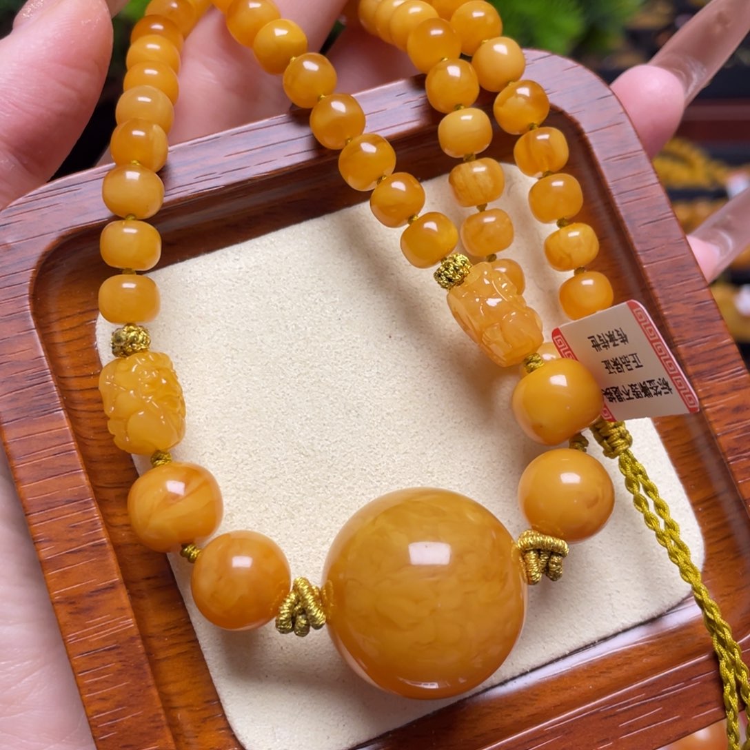 蜜蜡颈饰未镶嵌项链