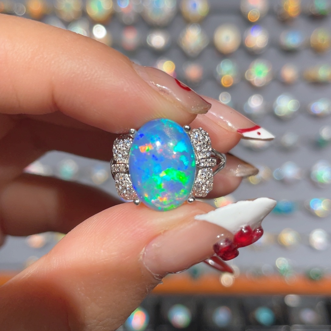 欧泊欧泊戒指银S925镶嵌