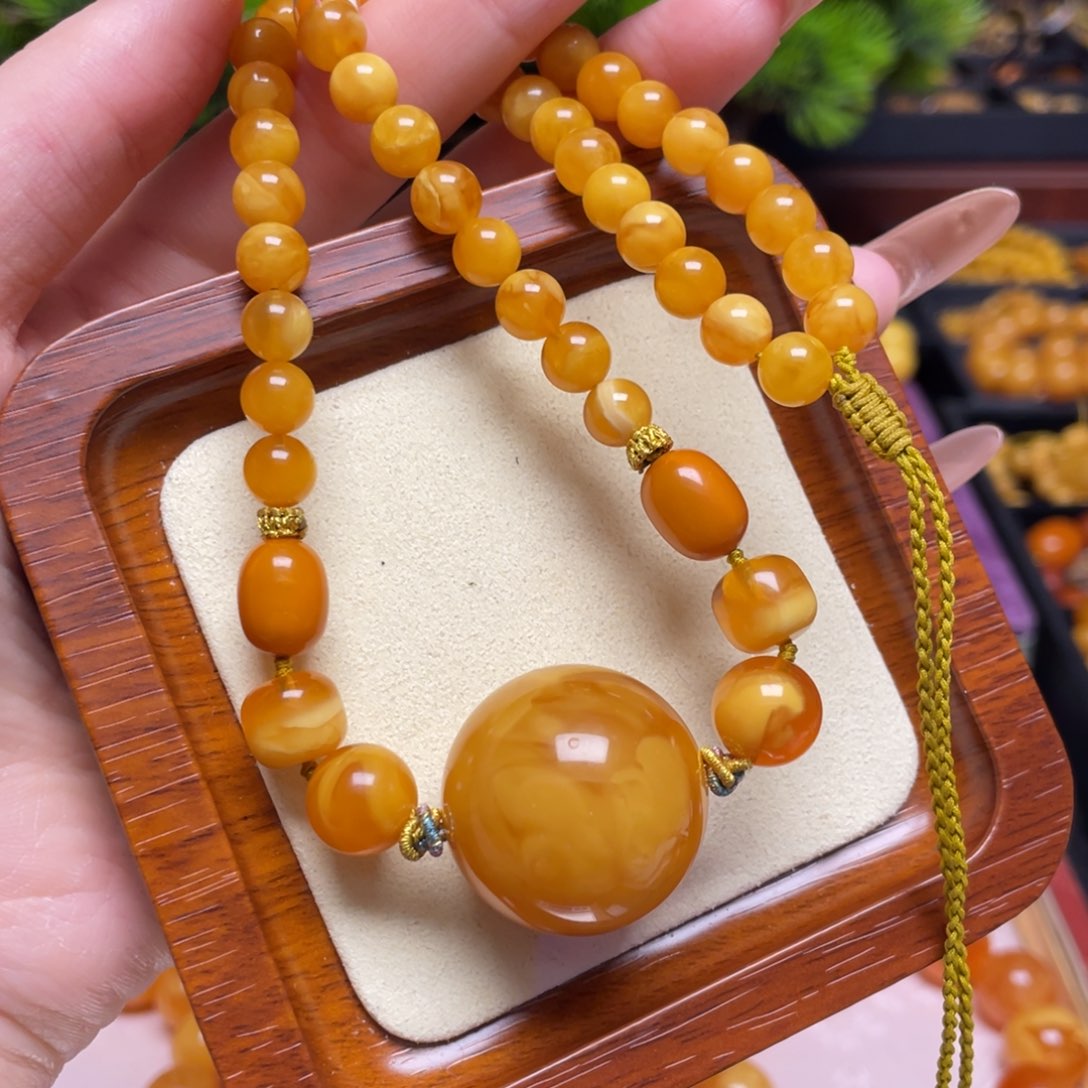 蜜蜡颈饰未镶嵌项链