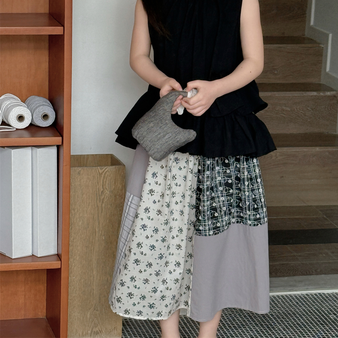 LJ-71799-女童半身裙2025夏季新款韩系裙子设计感纯棉潮