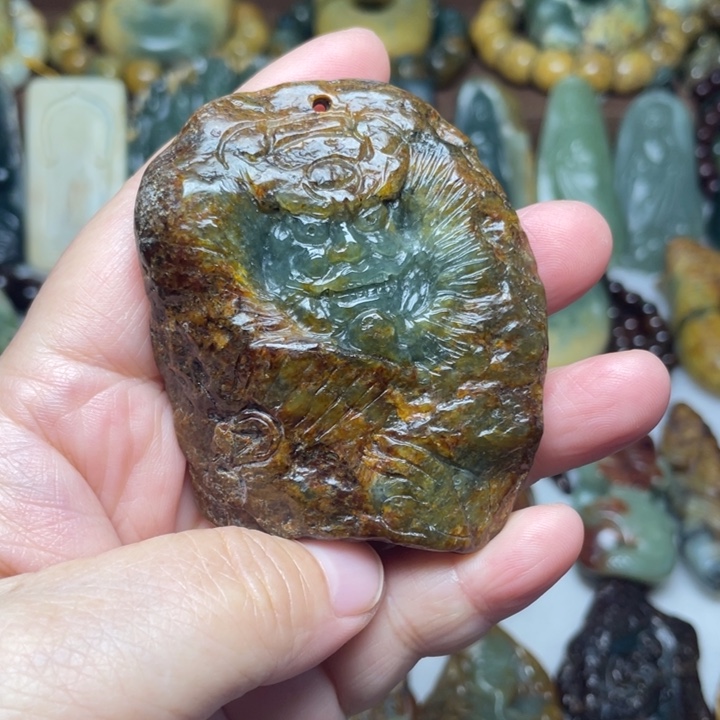 未镶嵌岫岩河磨玉（透闪石质玉）珠宝奇石