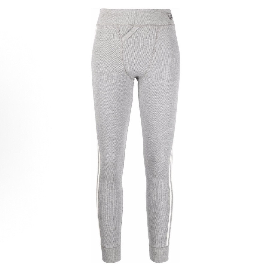 adidas originals三叶草 条纹边饰高腰修身打底裤 女款HE1471