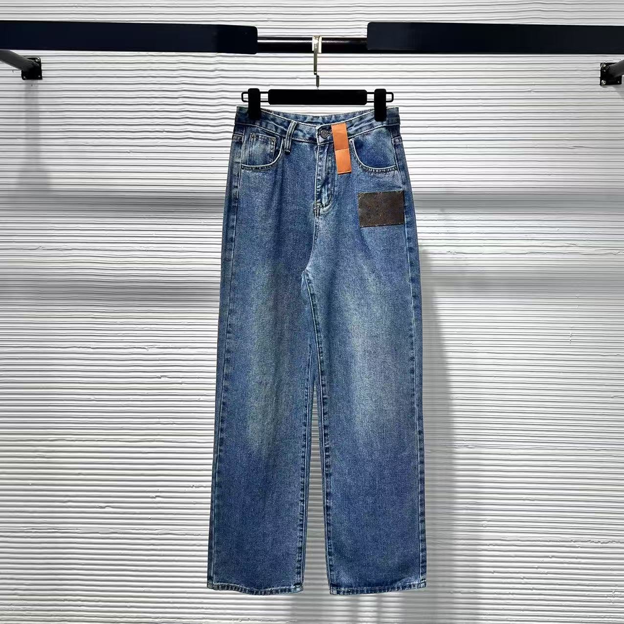 【Da Yang】25老登长裤潮流秋显瘦老钱风高腰水洗牛仔裤宽松B225