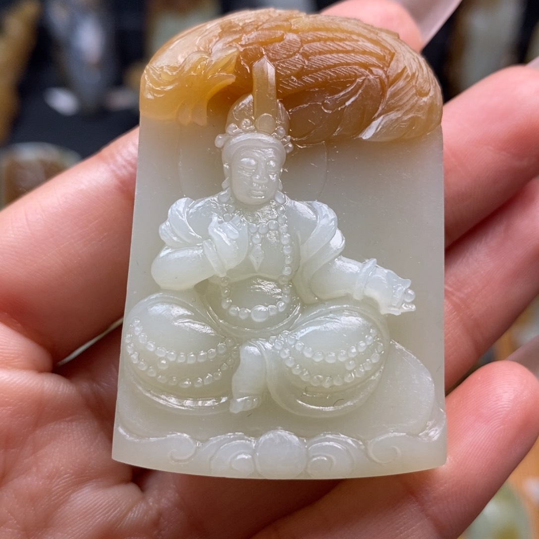 和田玉未镶嵌挂件