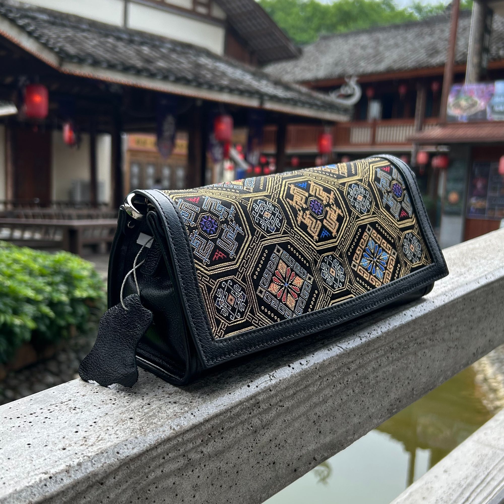 【顺丰包邮】壮锦包包法棍包（凰蝶万仪纹）单肩包时尚轻奢气质百搭