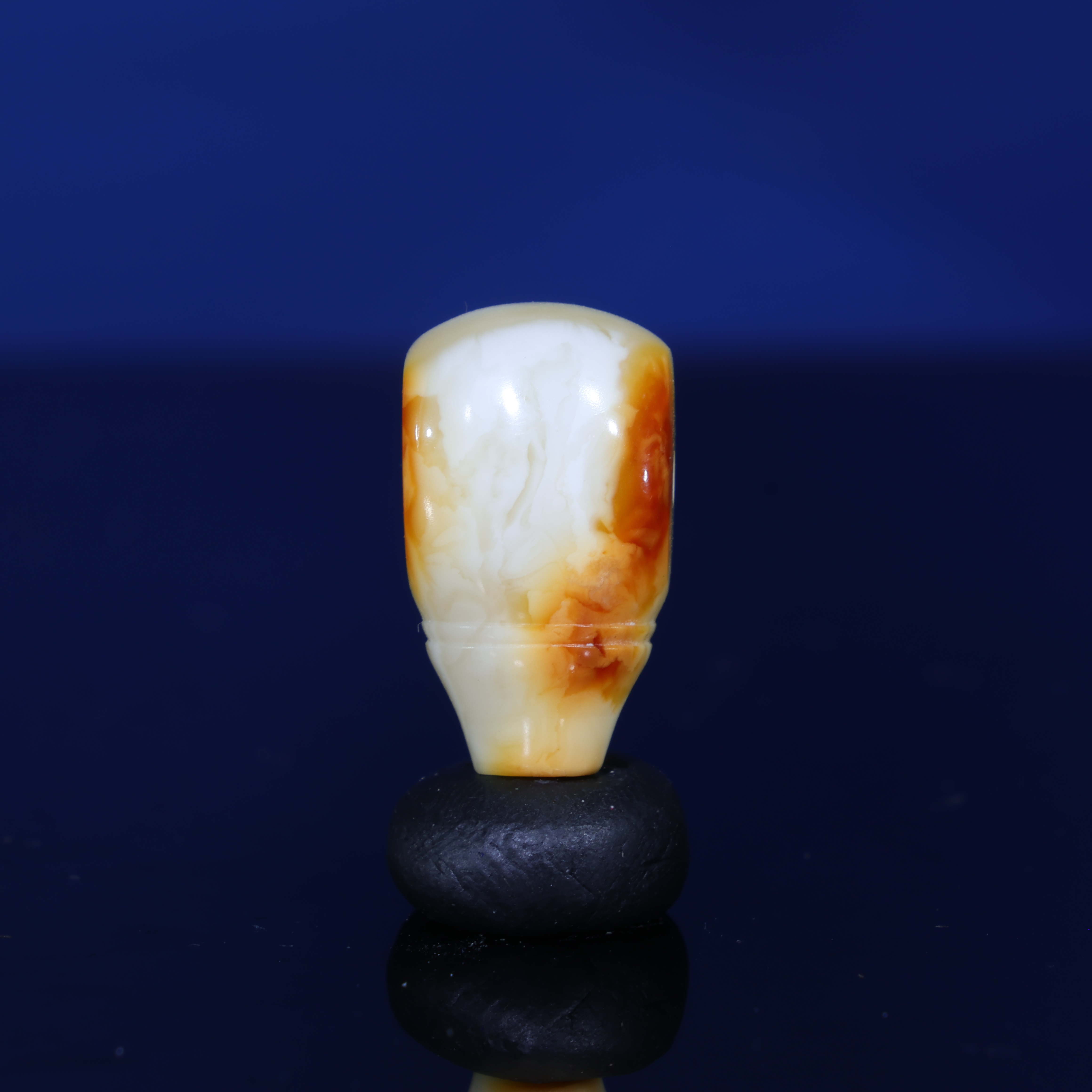 10m蜜蜡三通原矿一物一图白蜡沁色虎皮精工一体佛头蜜蜡配饰C717