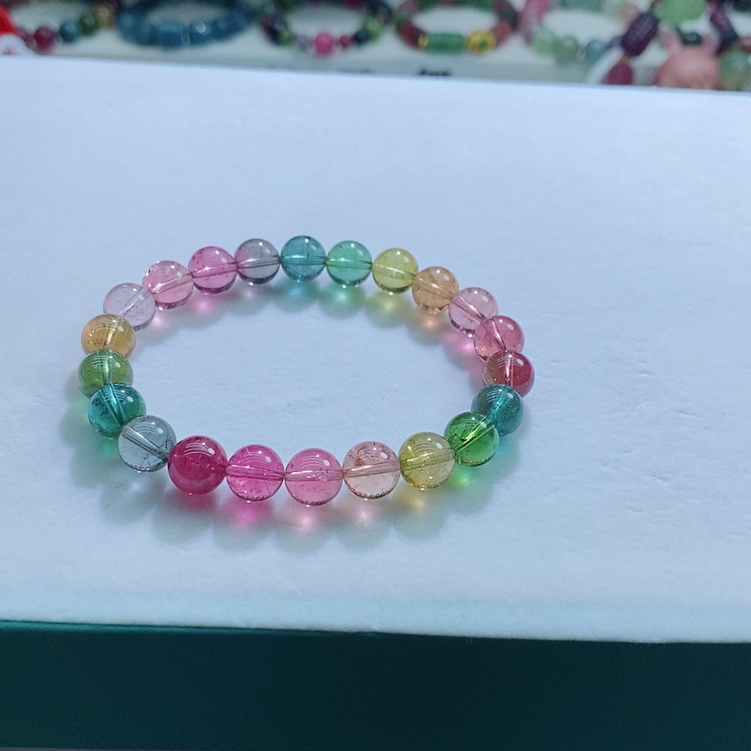 碧玺手链未镶嵌8.2mm左右