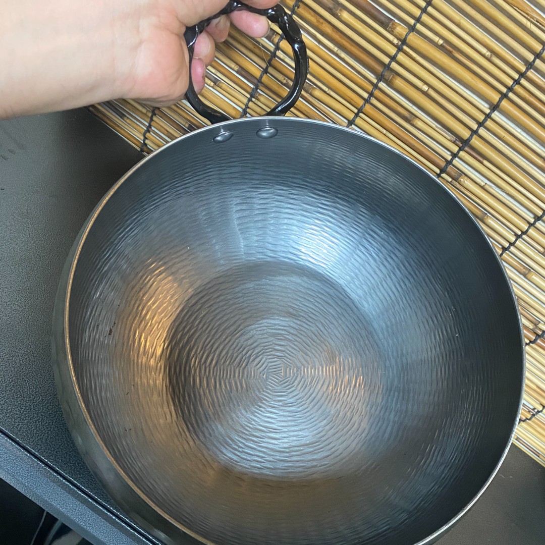 不粘锅正宗章丘炒锅100%无涂层炒菜小炒锅熟铁锻打铁锅