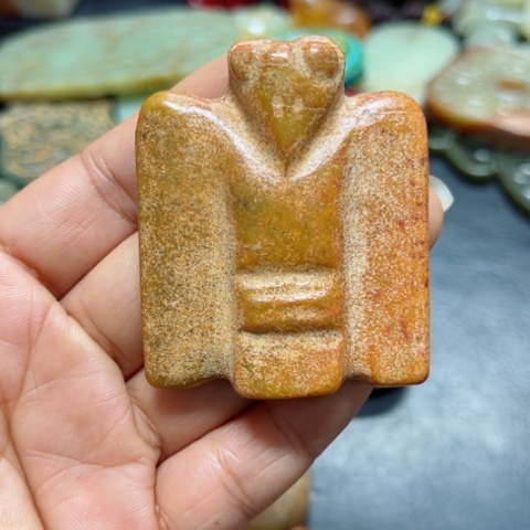吊坠白玉菩提把件
