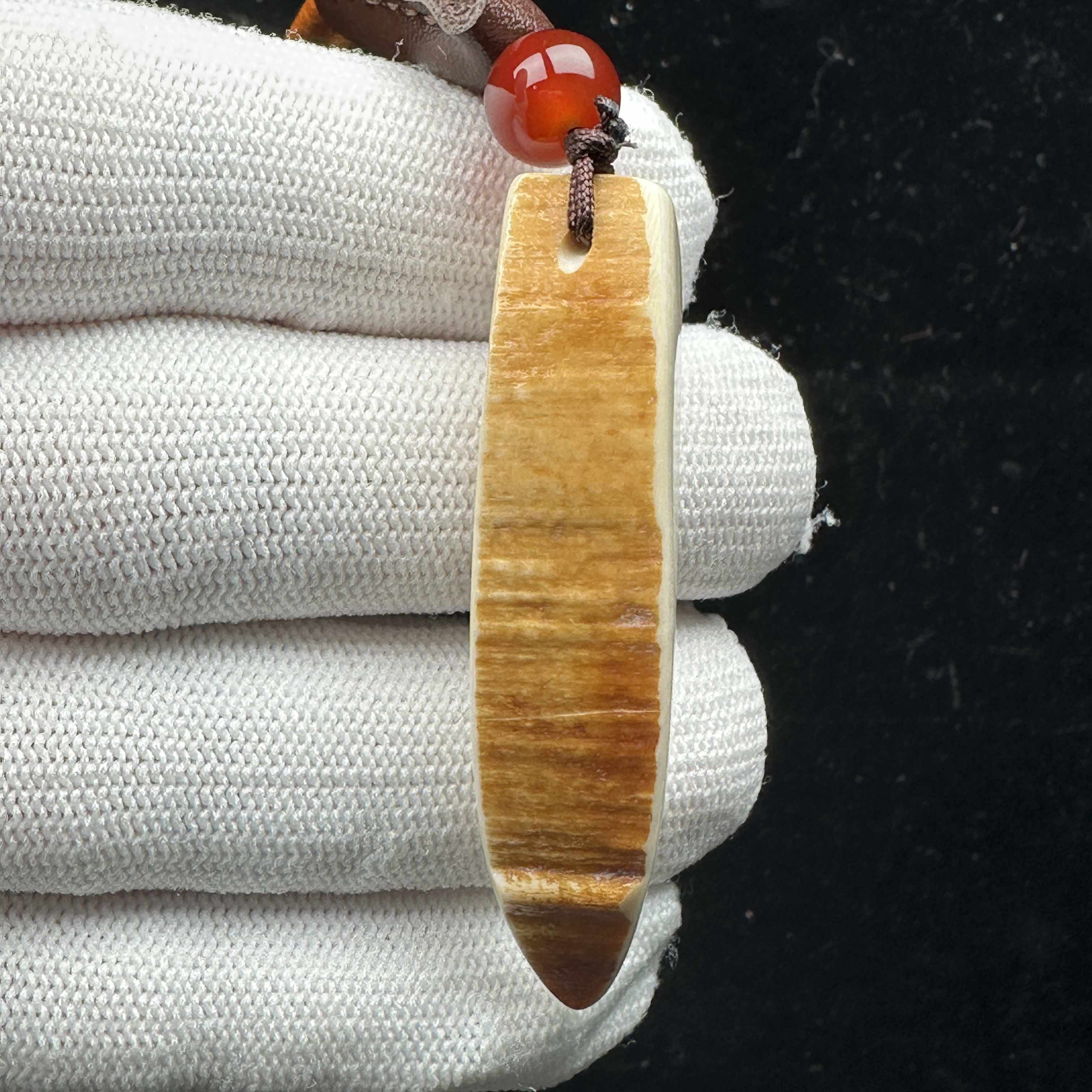 B1658天然猛犸牙 牙尖53.7mm支持鉴定 假一罚四