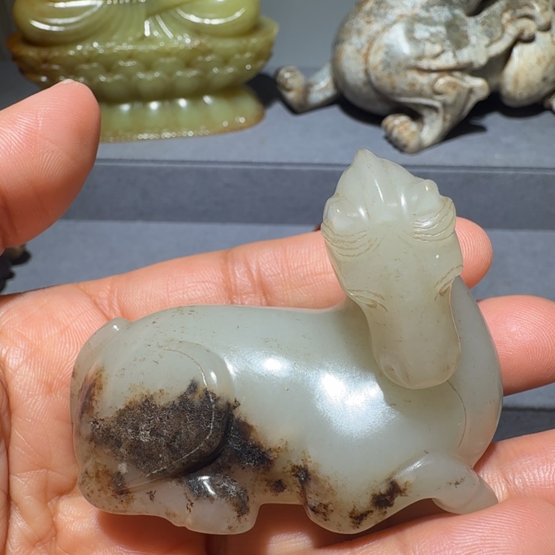 意***蝉和田玉未镶嵌挂件