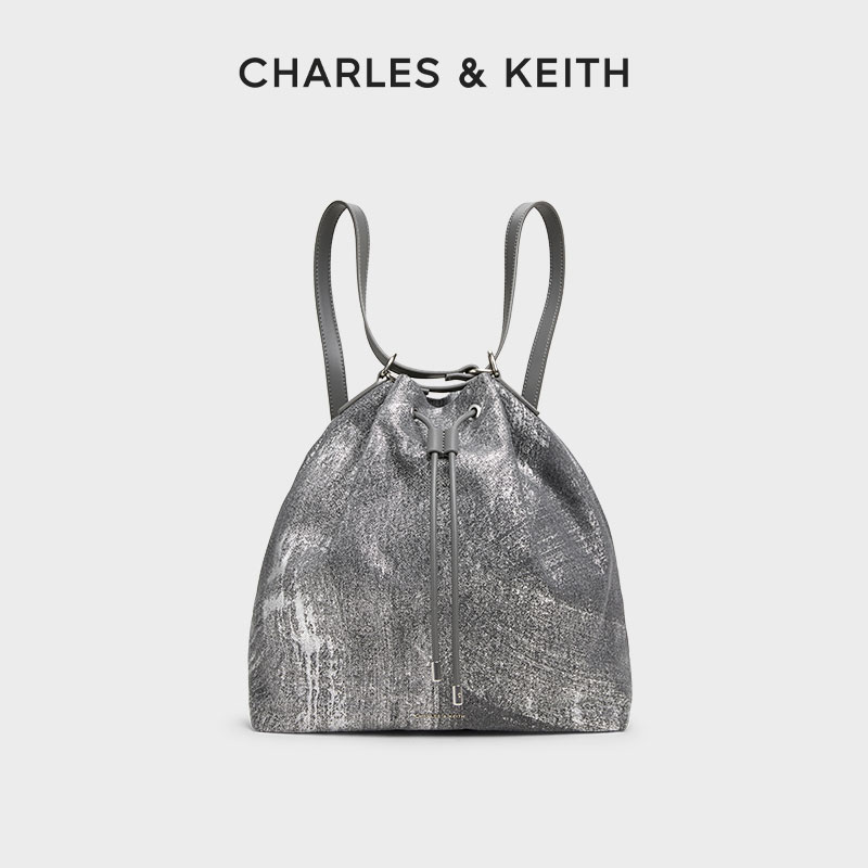 CHARLES & KEITH【商场同款】新品大容量双肩包女10151393-2