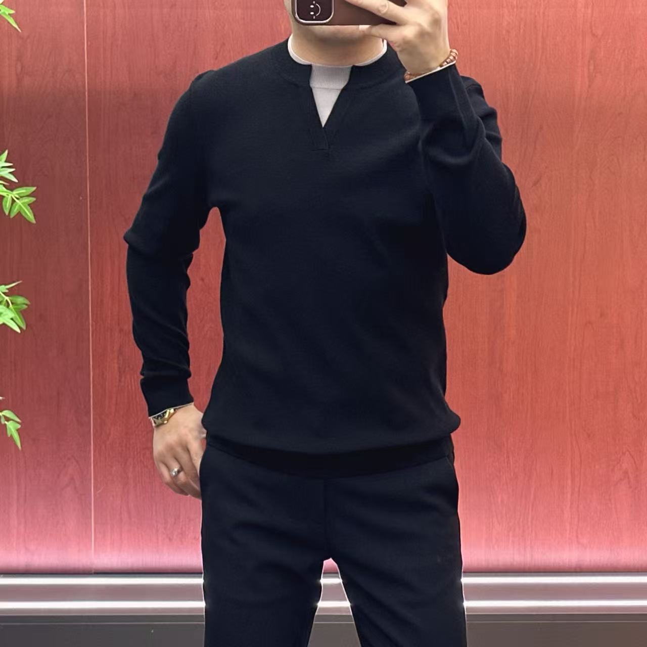 【9597】男士欧货高织高密高弹亲肤柔软假两件针织T恤衫.立