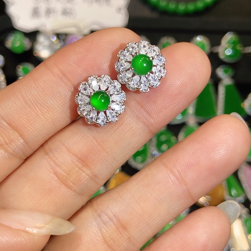 【闪购商品】翡翠未镶嵌耳饰天然翡翠