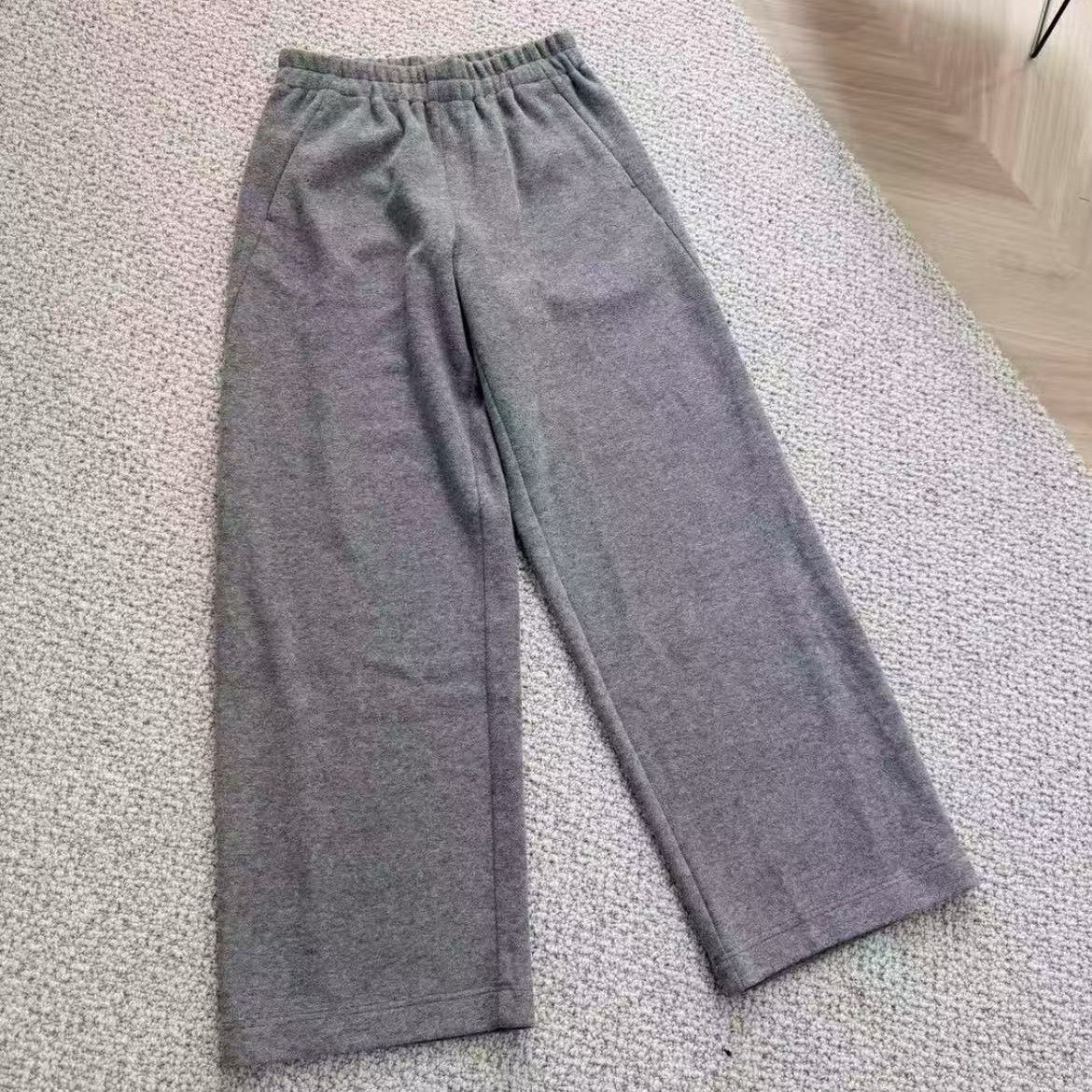 (2983）深圳南油2025冬季新款蚕丝羊绒舒适显瘦弹力直筒裤