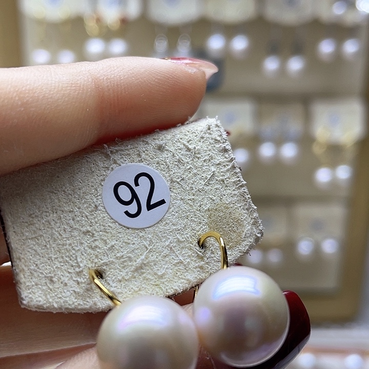 淡水珍珠耳饰银S925镶嵌