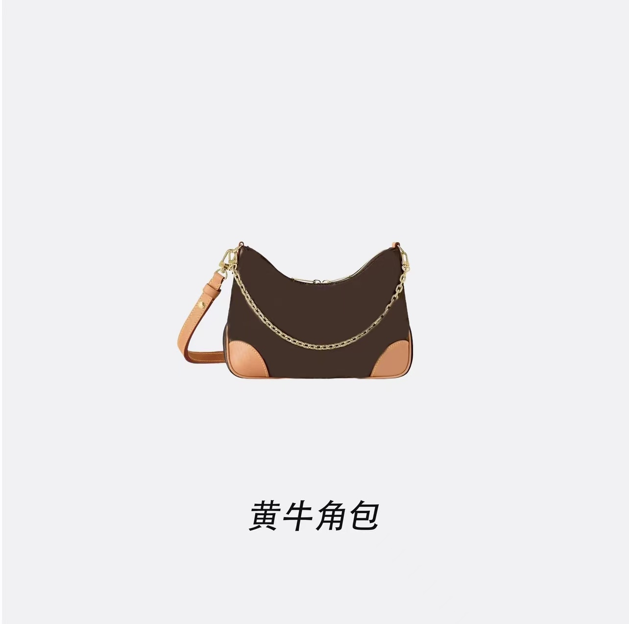 【黄牛角】轻奢风时尚百搭经典肩包小包包真皮拼色印花
