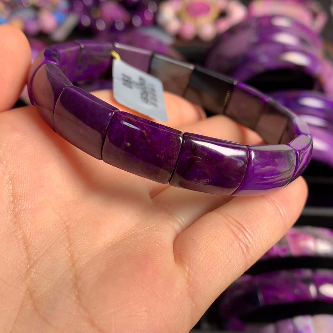 苏纪石（舒俱来）未镶嵌皇家紫满色手排