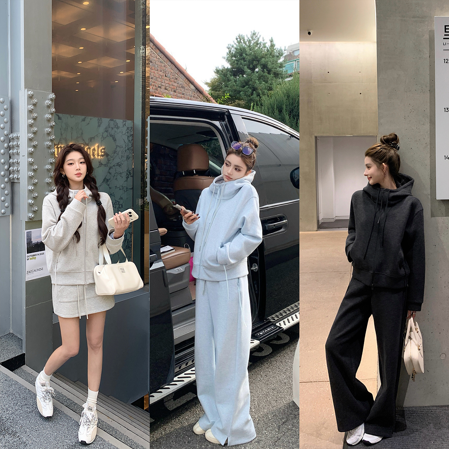 “自暖小宇宙”400g重磅双面一体科耐丽蓄热保暖高弹-女装时尚套装