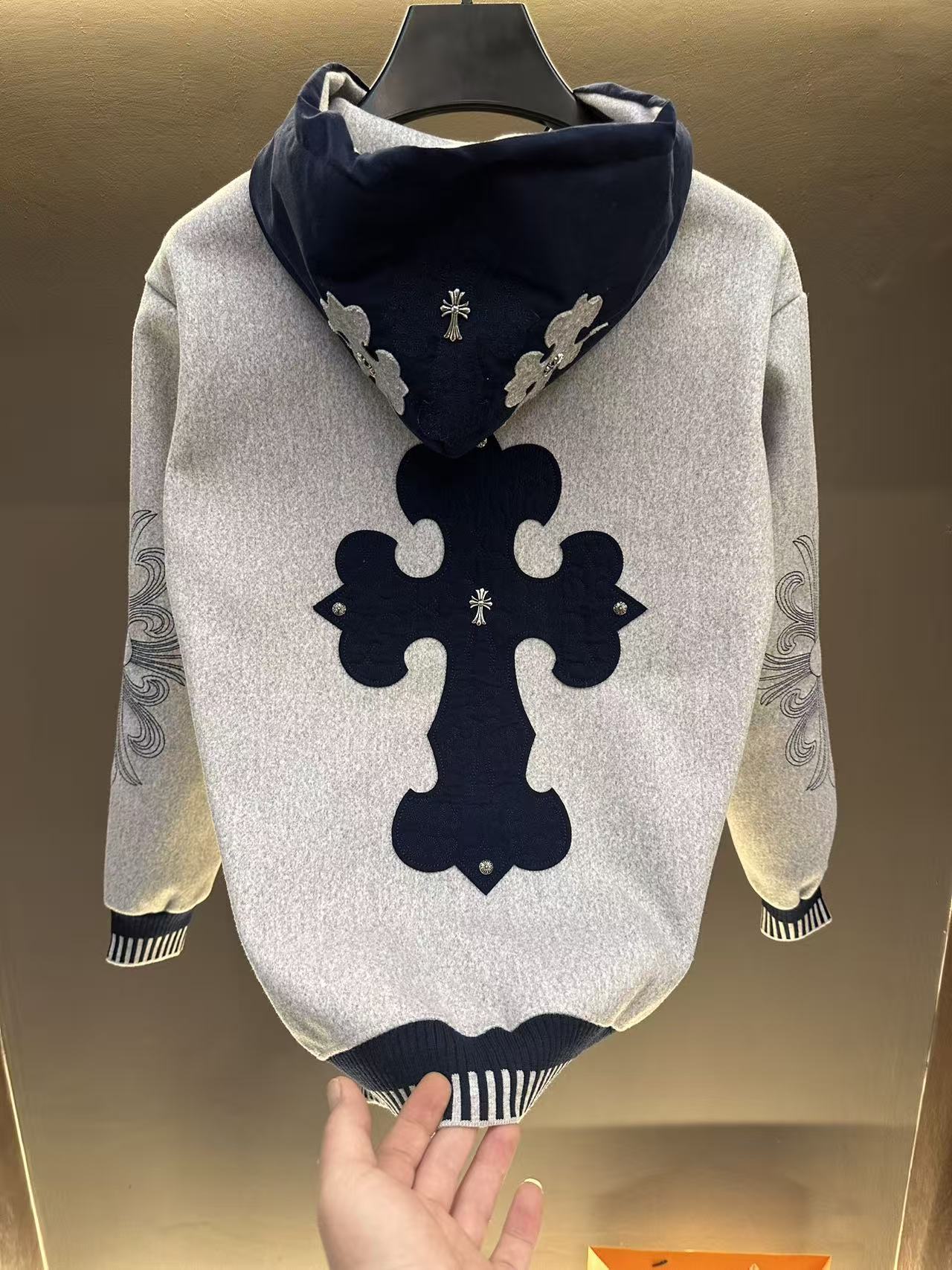 男士秋冬新款轻奢休闲百搭修身时尚卫衣F375