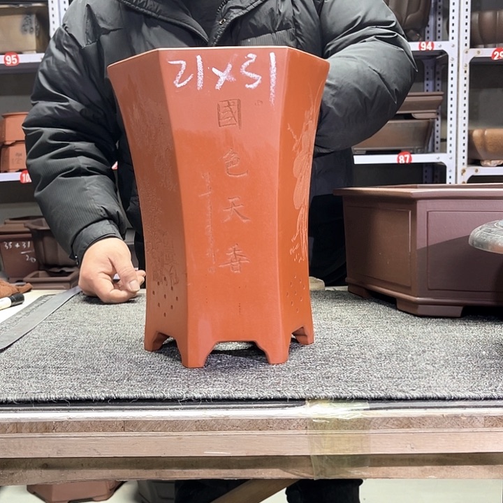 紫砂花盆紫砂等传统