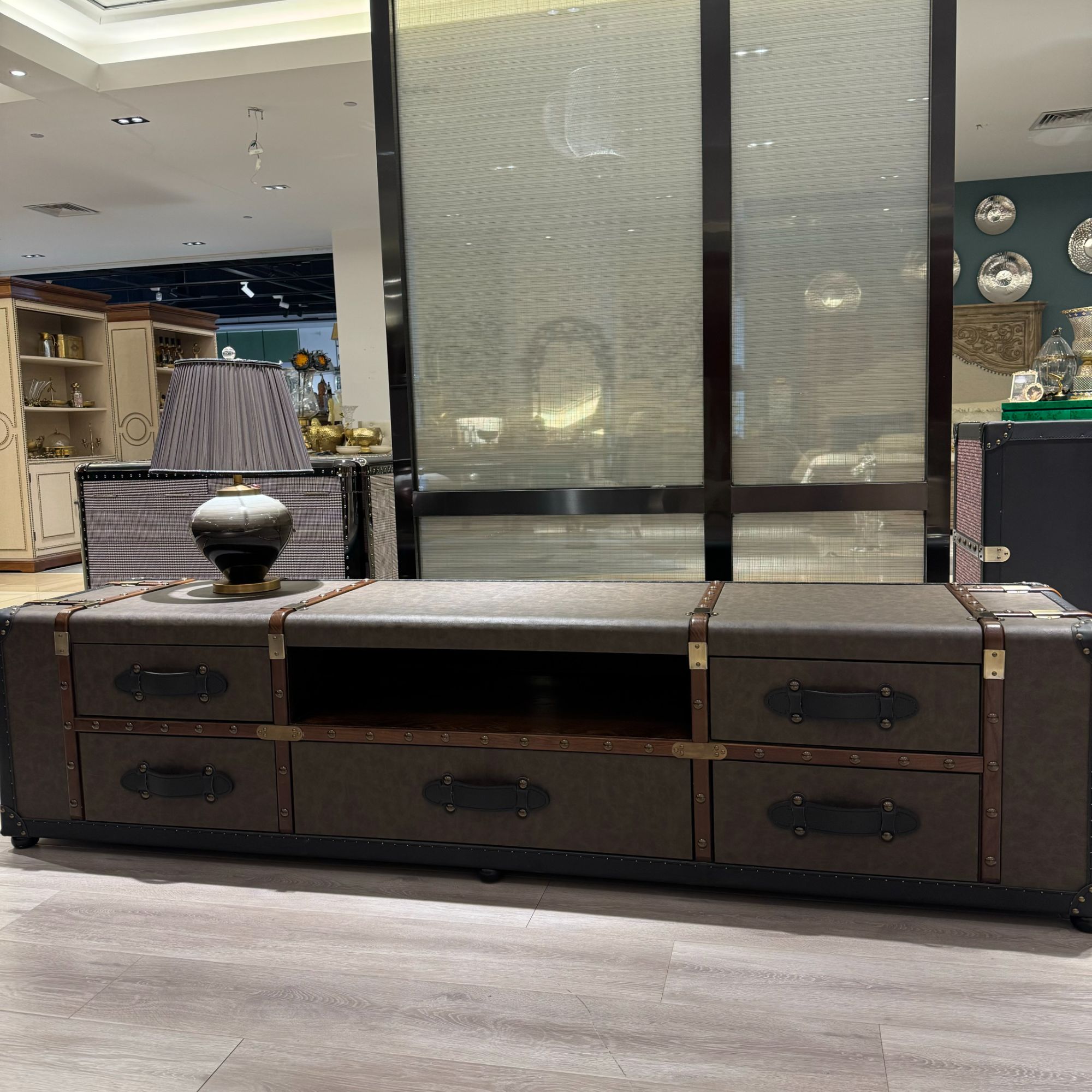 美式经典电视柜大容量 储物柜2200*520*540