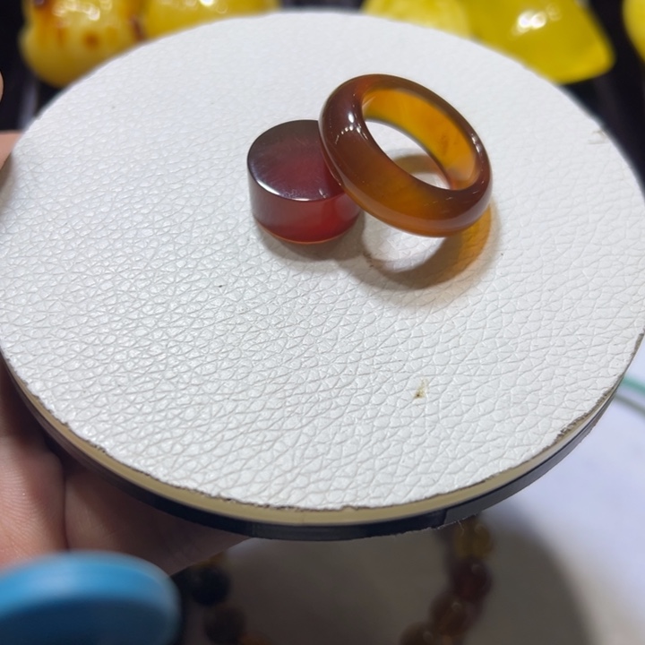 琥珀颈饰未镶嵌琥珀戒指