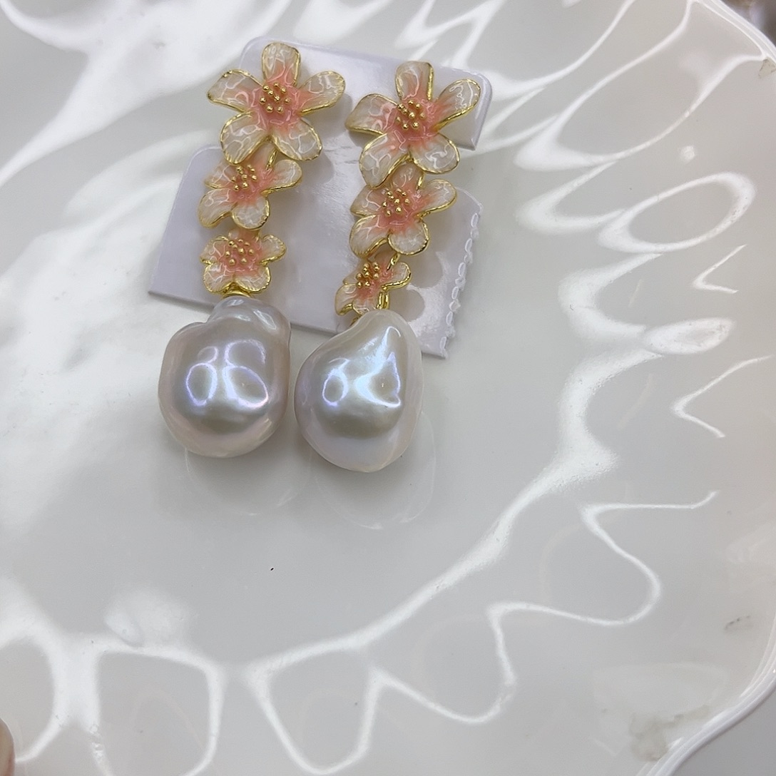 耳饰淡水珍珠合金