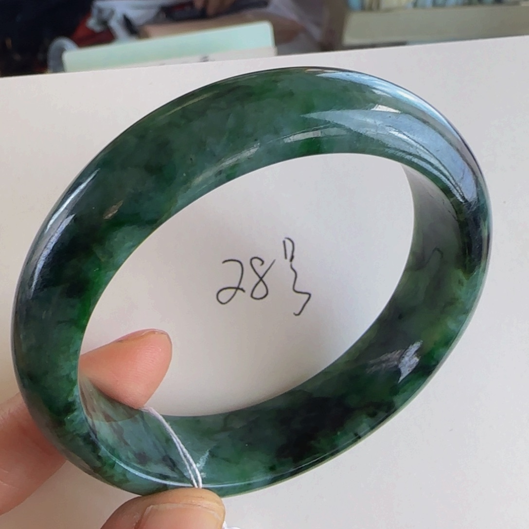 翡翠手镯未镶嵌老坑57.3圈