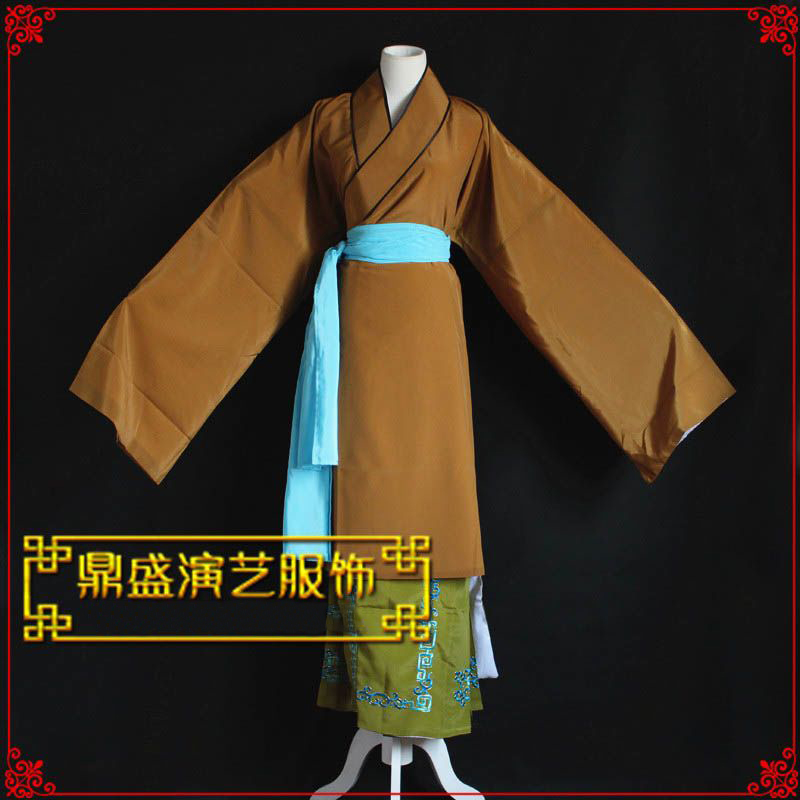 戏曲戏剧服装演出服装老旦素短道袍素褶子素老旦衣戏装戏服