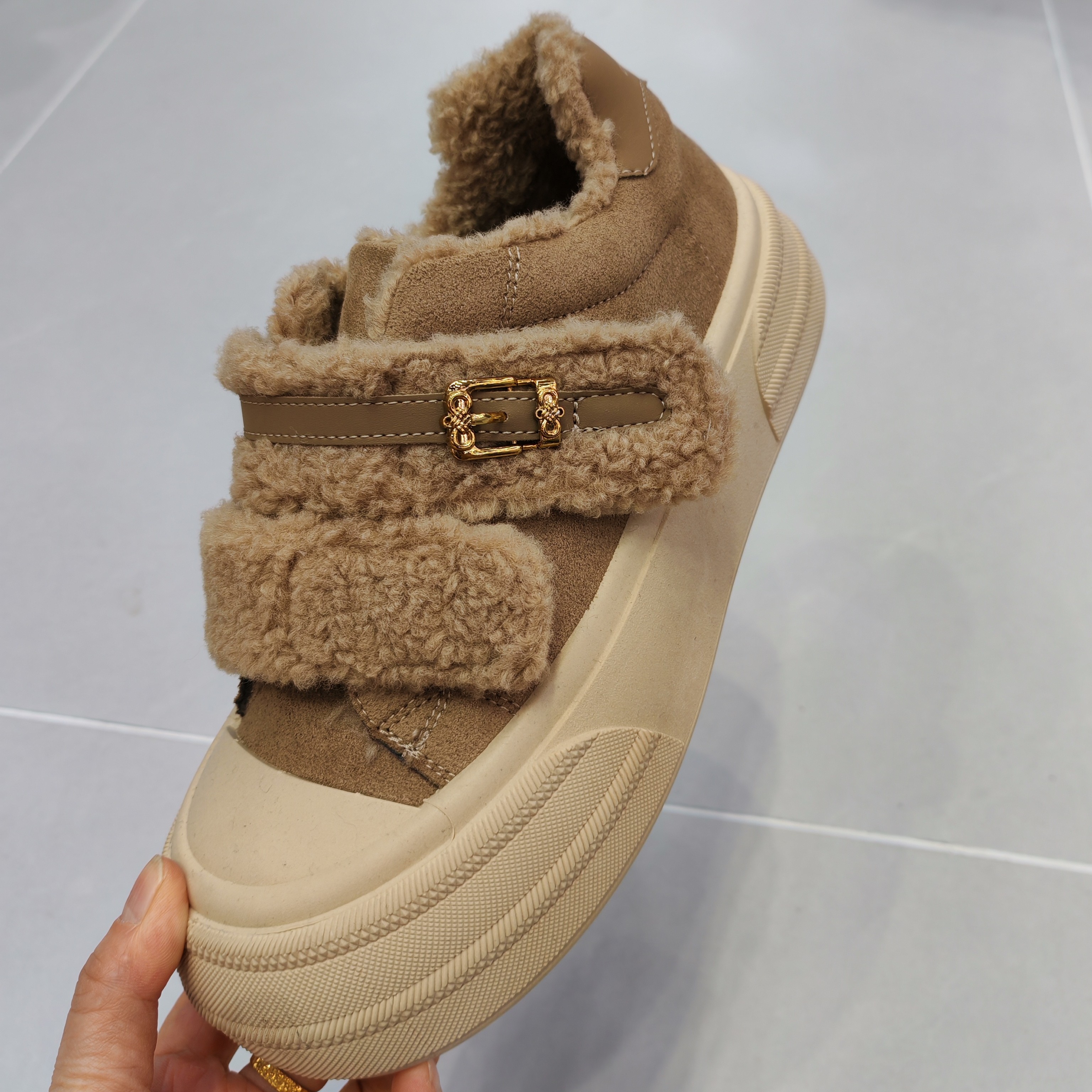 棉靴/松糕底棉鞋复古港风潮流风冬季纯色极简风