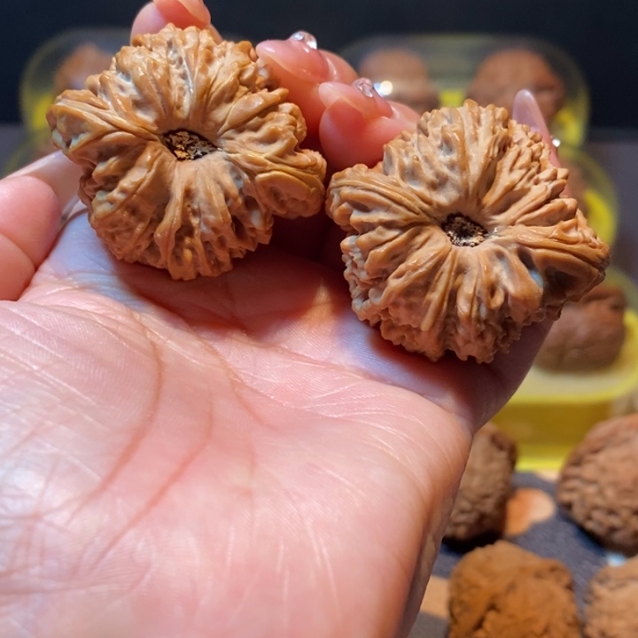 文玩核桃吊坠凹底南疆石41.5尺