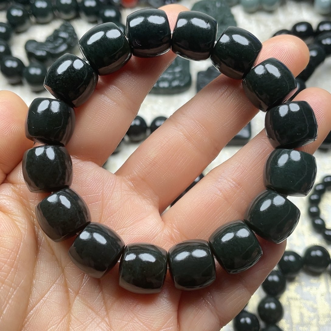 远***乡和田玉未镶嵌手链14直切