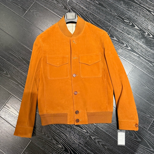 no 退 no 换⚠️ 124#高定手工编织翻领小牛皮夹克