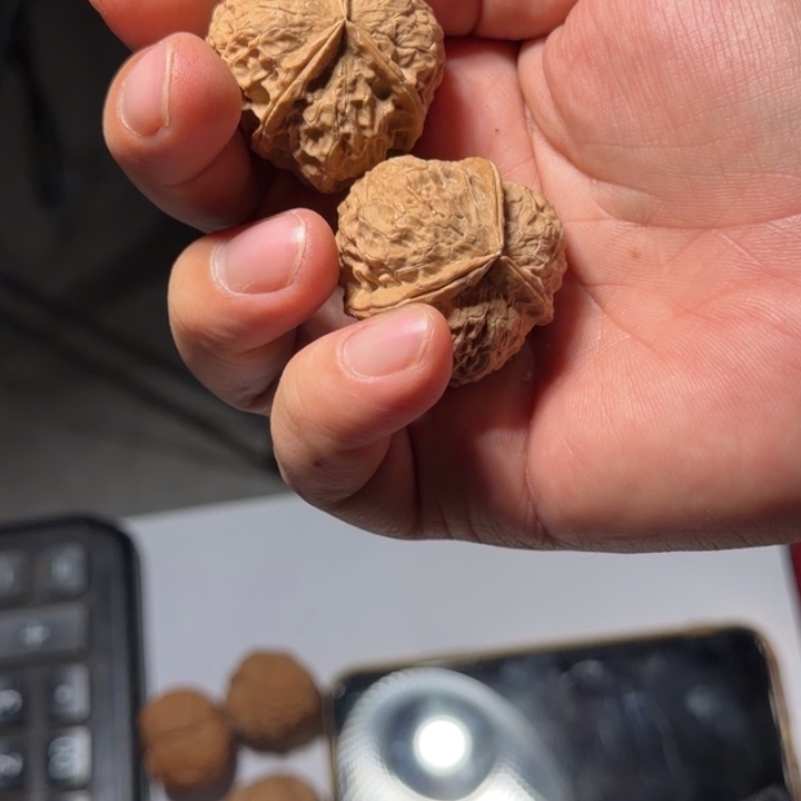 把件文玩核桃铁5三棱随机发