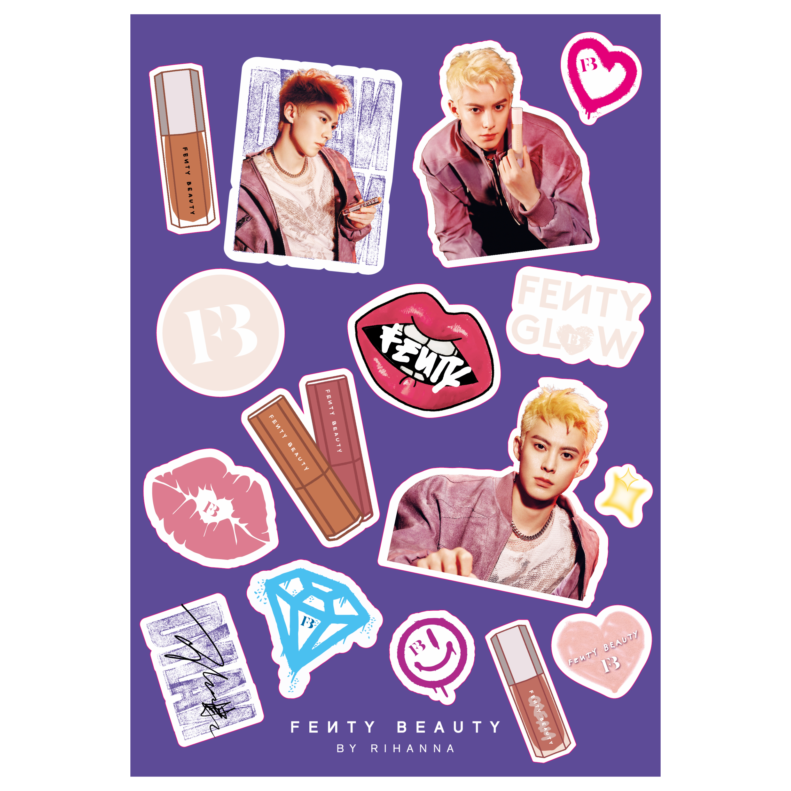 【福袋】FentyBeauty王鹤棣“唇”风得意贴纸
