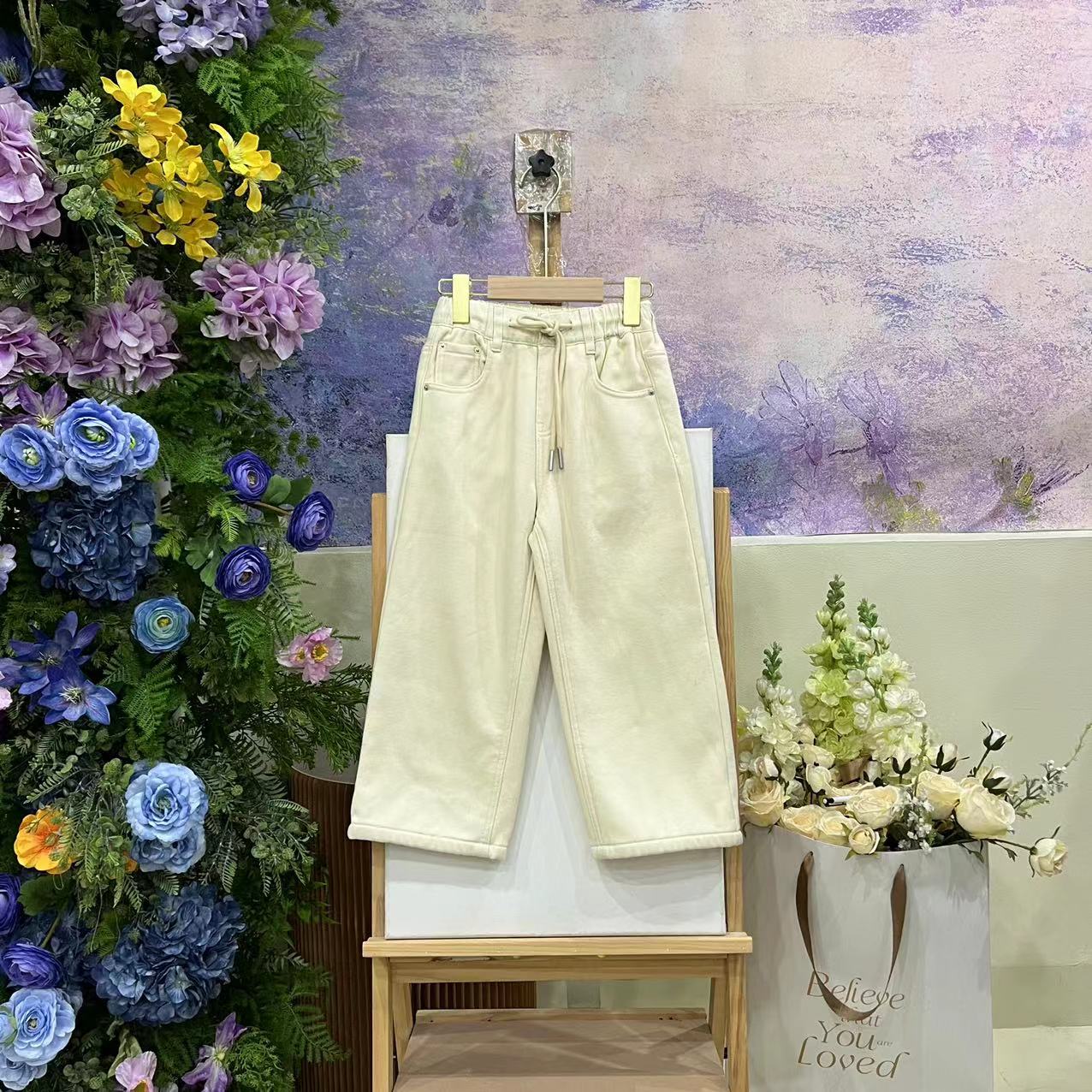 215NY米色裤子3688