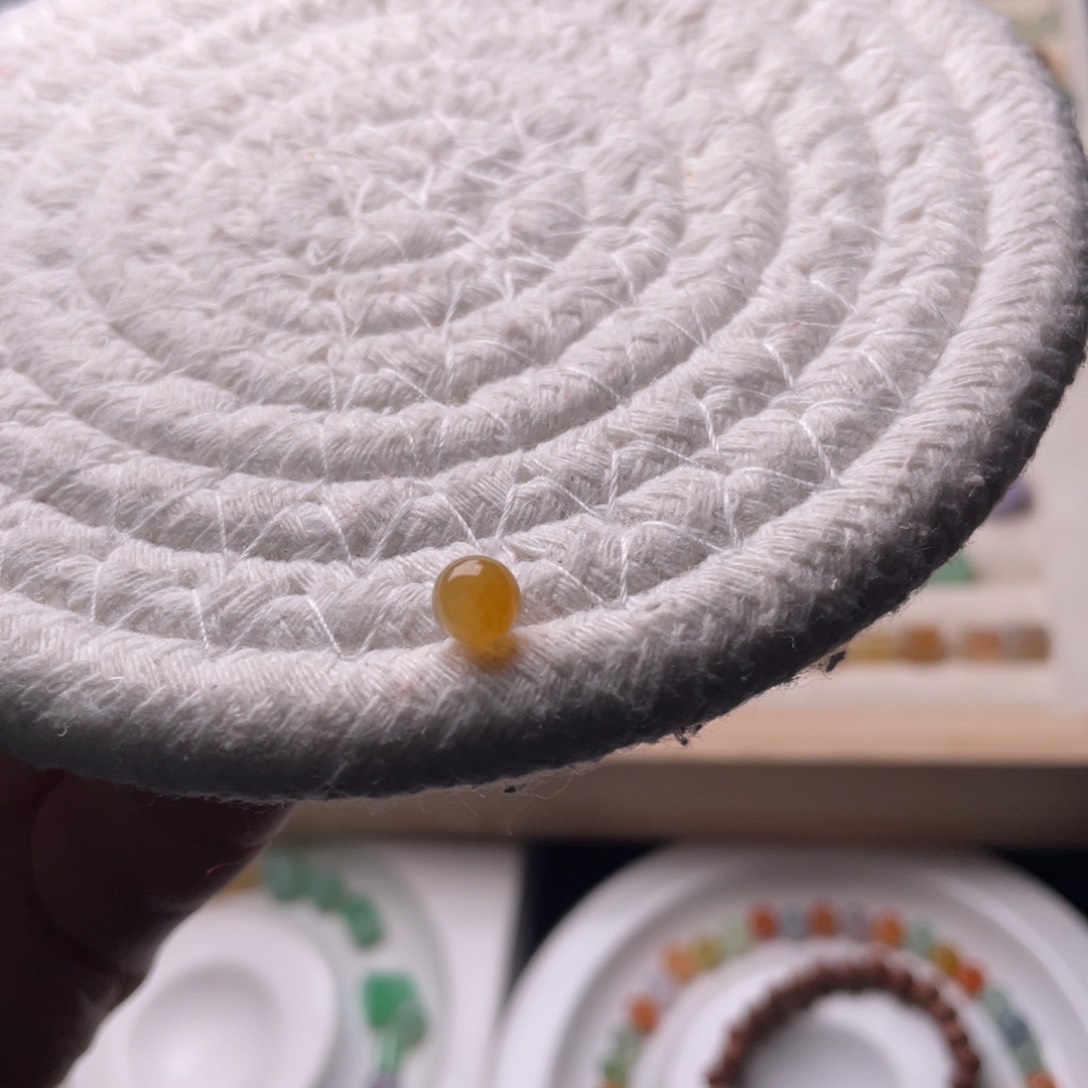 未镶嵌手链翡翠卡5.5黄珠