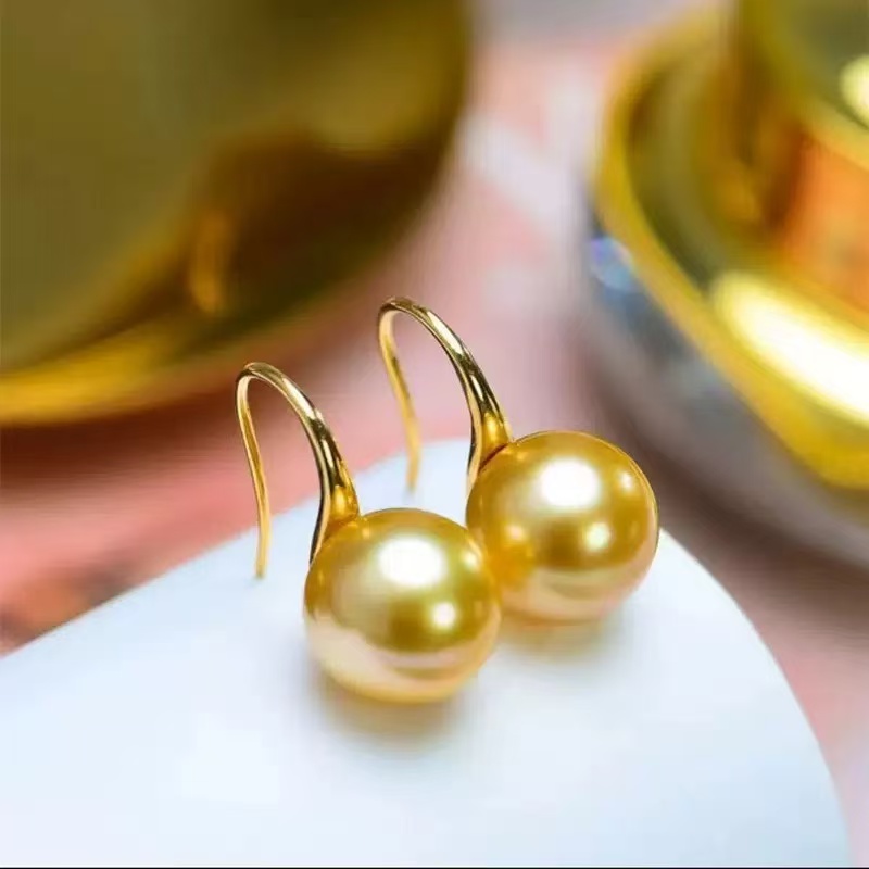  【绍兴龙华】 时尚温柔金色高跟鞋耳饰S9067