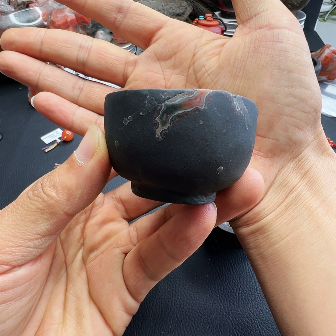 南红玛瑙杯子未镶嵌杯子